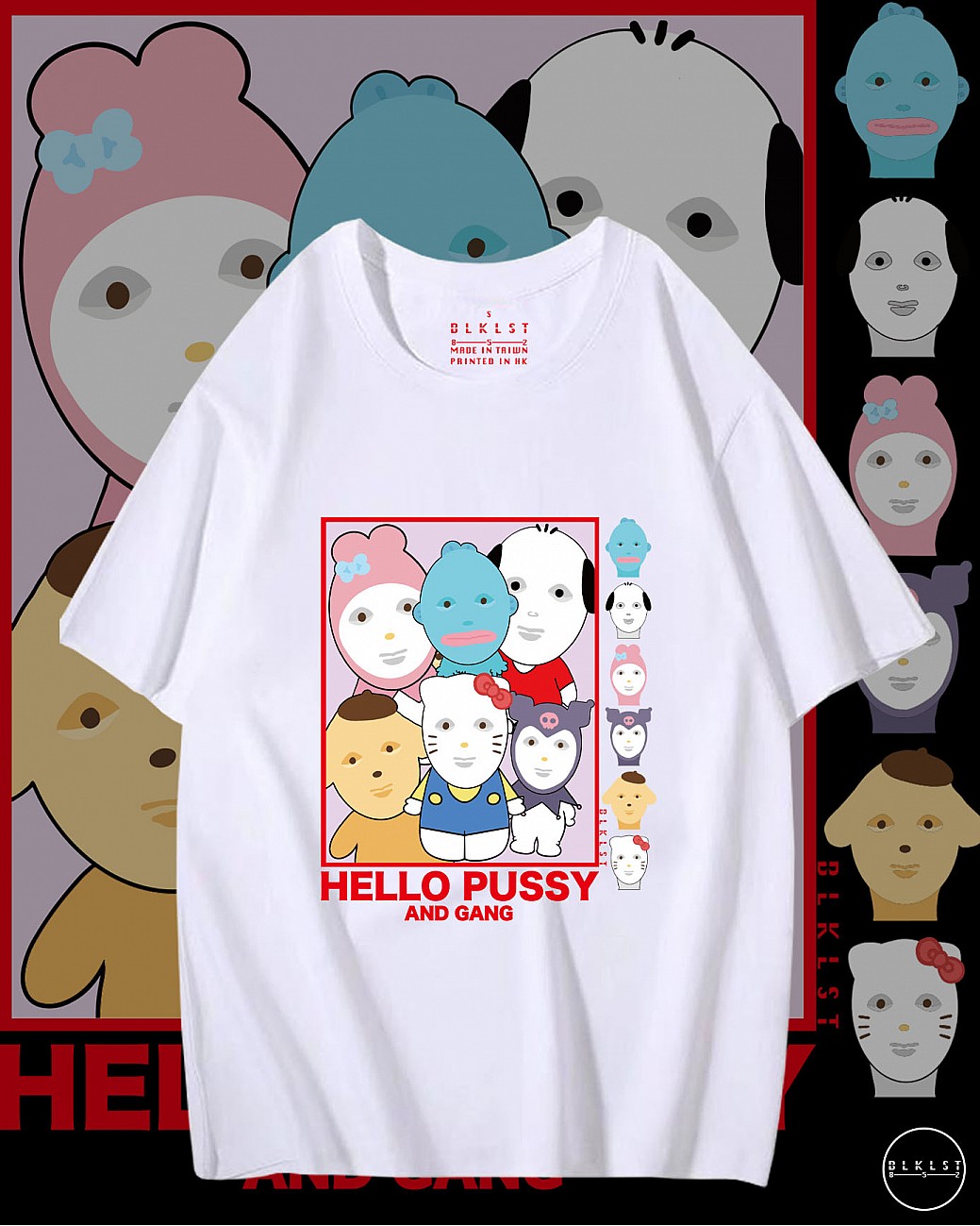 HELLO PUSSY AND GANG T恤