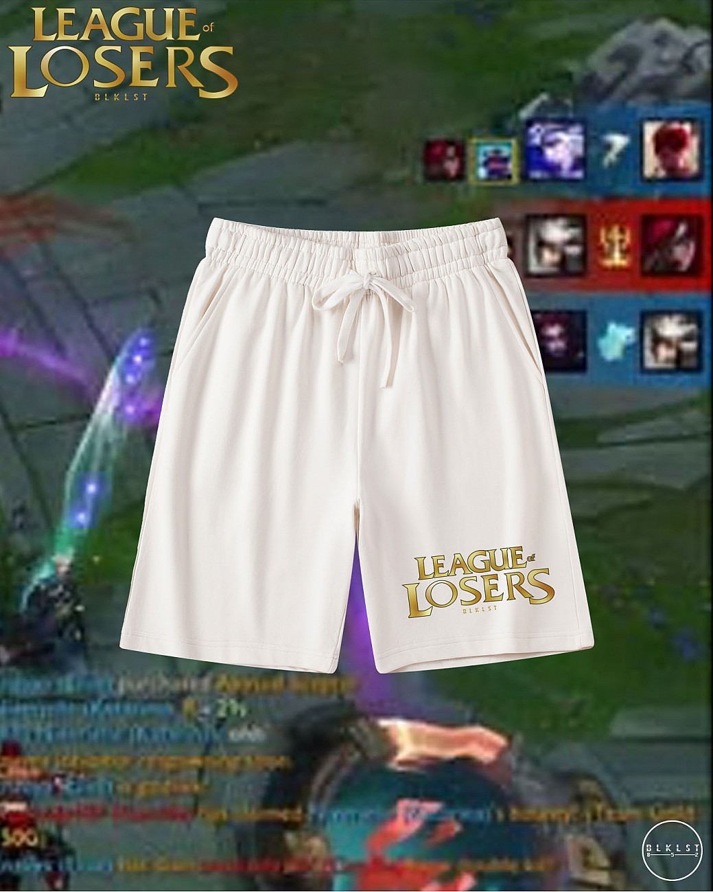 LEAGUE OF LOSER COTTON SHORTS